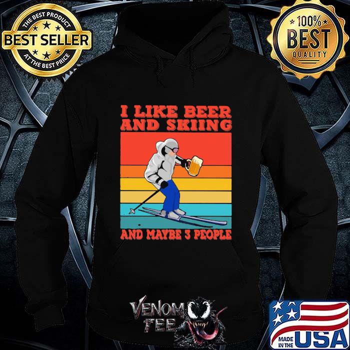 I Like Beer And Skiing And Maybe 3 People Vintage Shirt