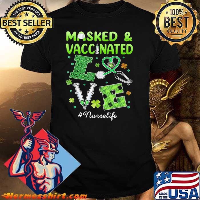 Masked And Vaccinated Love Irish Shirt