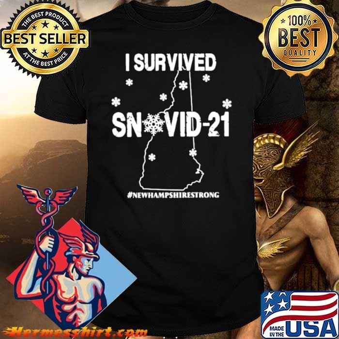I Survived Snovid 2021 New Hampshire Strong Map shirt