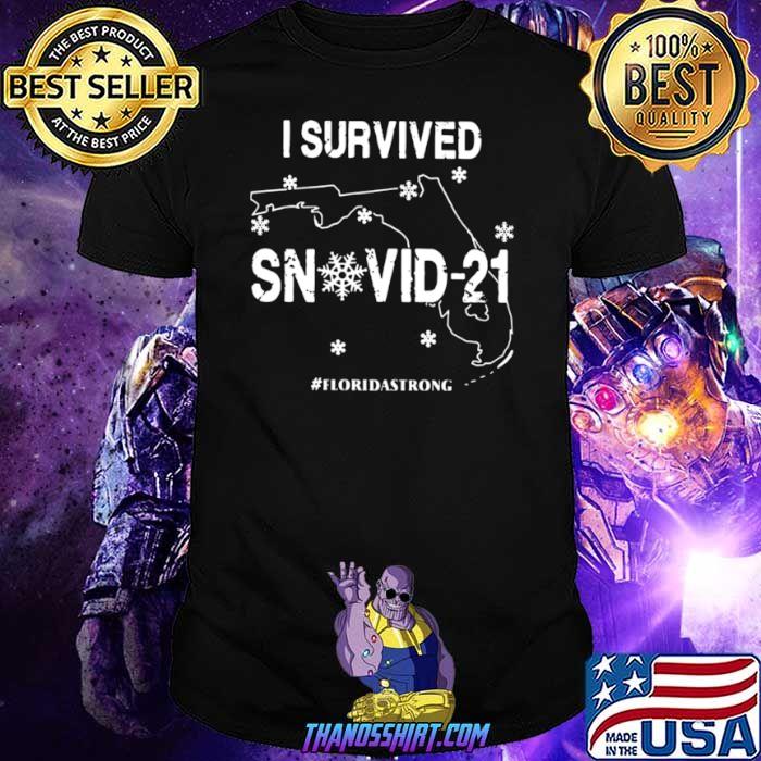 I Survived Snovid 2021 Florida Strong Map shirt