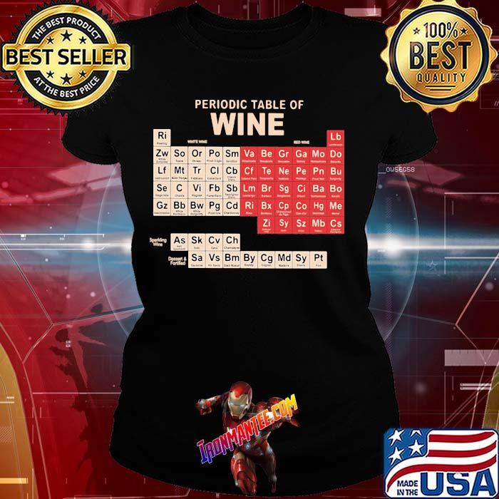 Periodic Table Of Wine Shirt - Ironmantee Premium ™ LLC