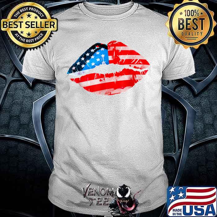 american flag lips shirt
