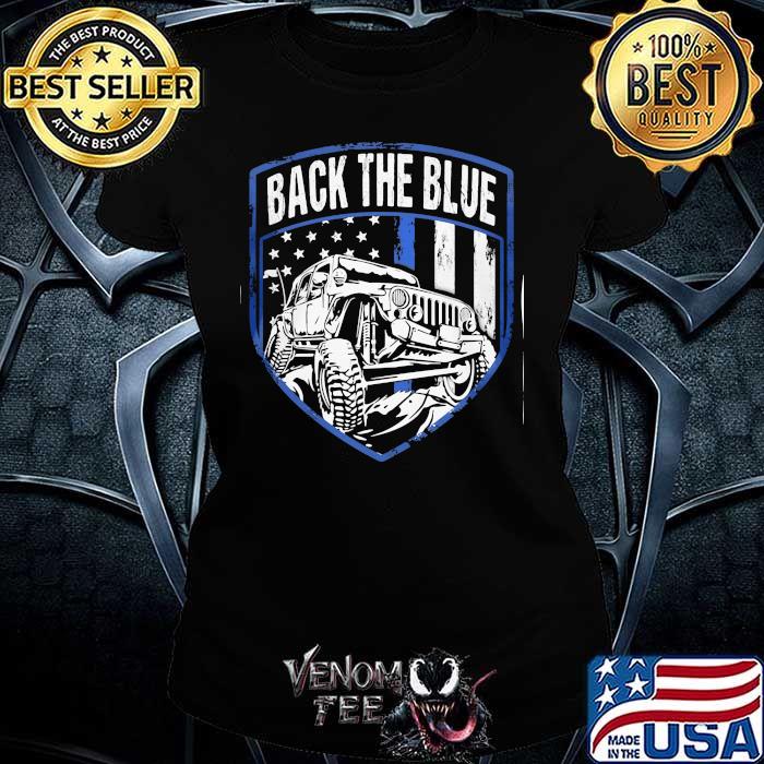 Back The Blue Jeep American Flag Shirt 