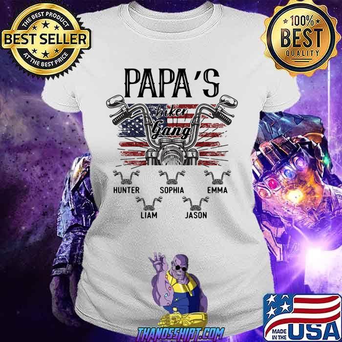Papa's Biker Gang American Flag shirt 