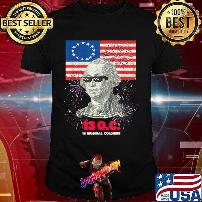 George Washington 13 Colonies Founding Father July 4th 1777 T-Shirt