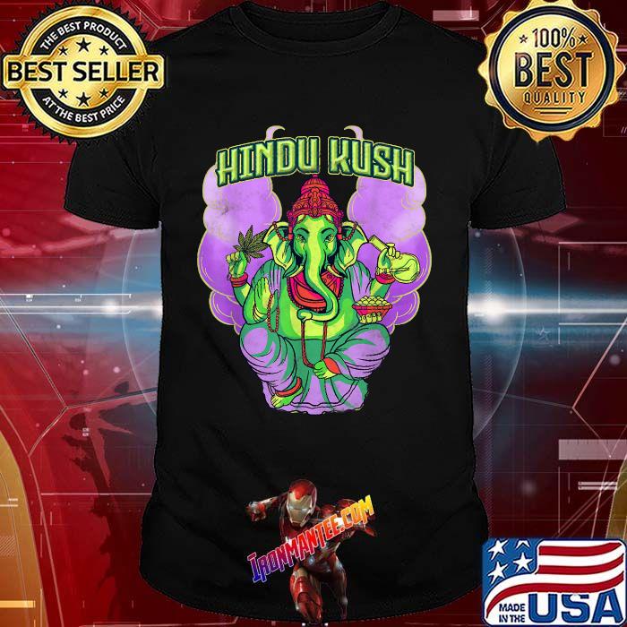 Hindu Kush Inspired Elephant Weed Related Indian Marijuana T-Shirt