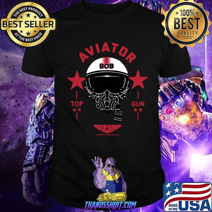 Top Gun Maverick Bob Aviator Helmet Stars Shirt