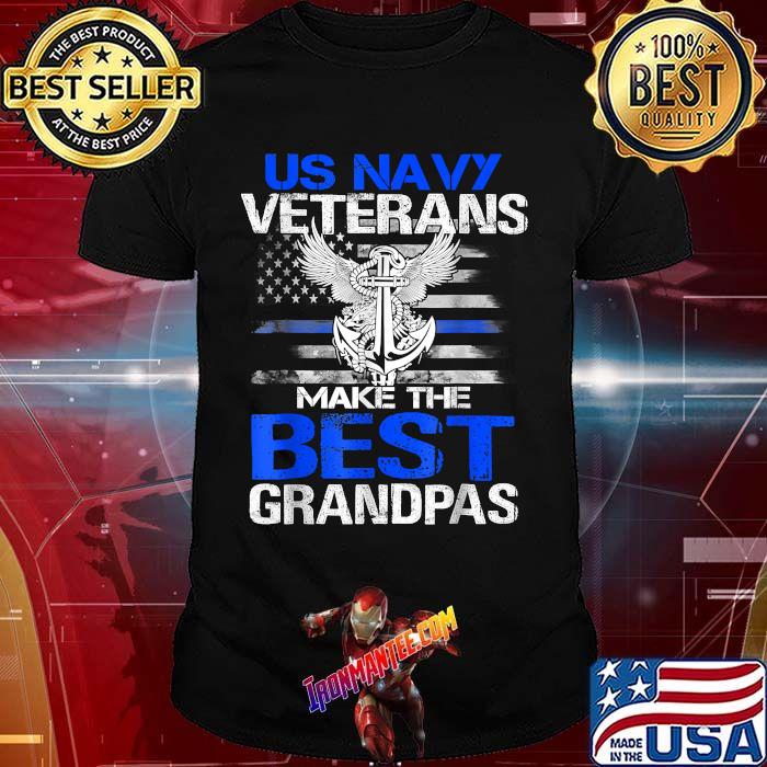 US Navy Veterans Make The Best Grandpas Fathers Day American Flag T 