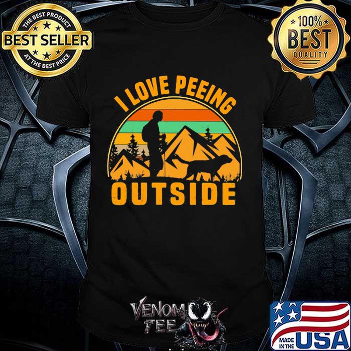I love peeing outside funny dog vintage 