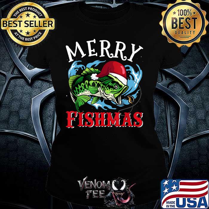Merry Fishmas Christmas Fishing T-Shirt 