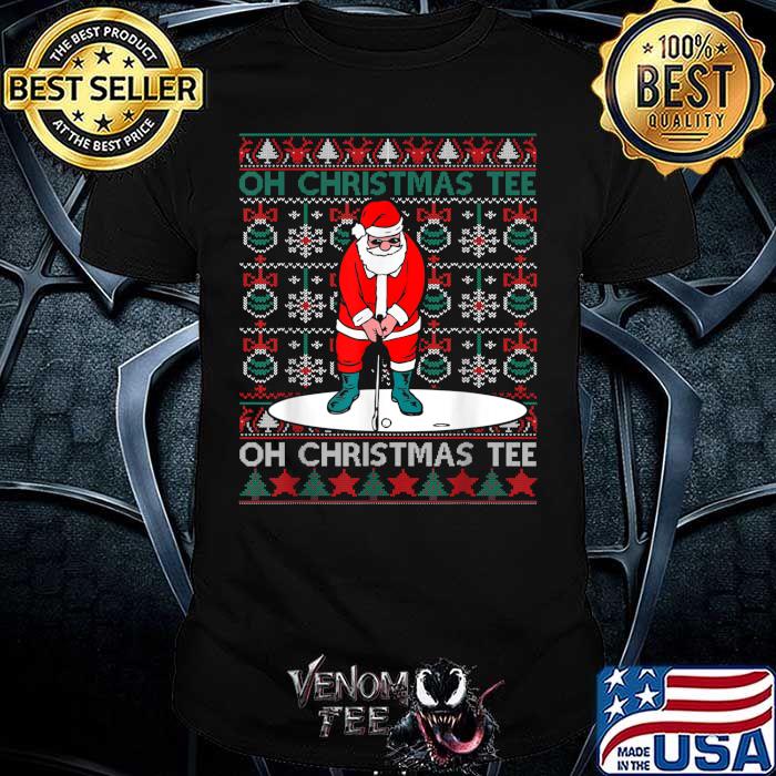 Playing Golf Funny Christmas T-Shirt 
