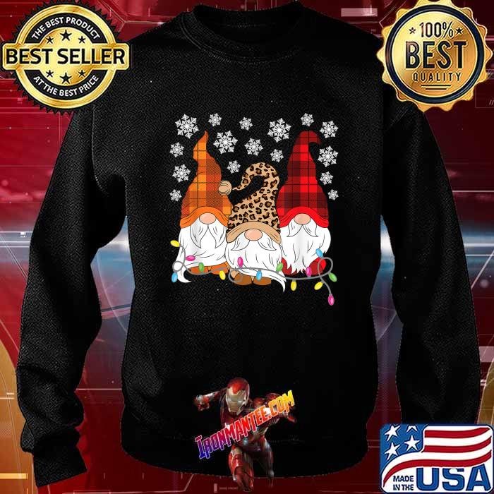 Funny Leopard Print Plaid Xmas Gnome 