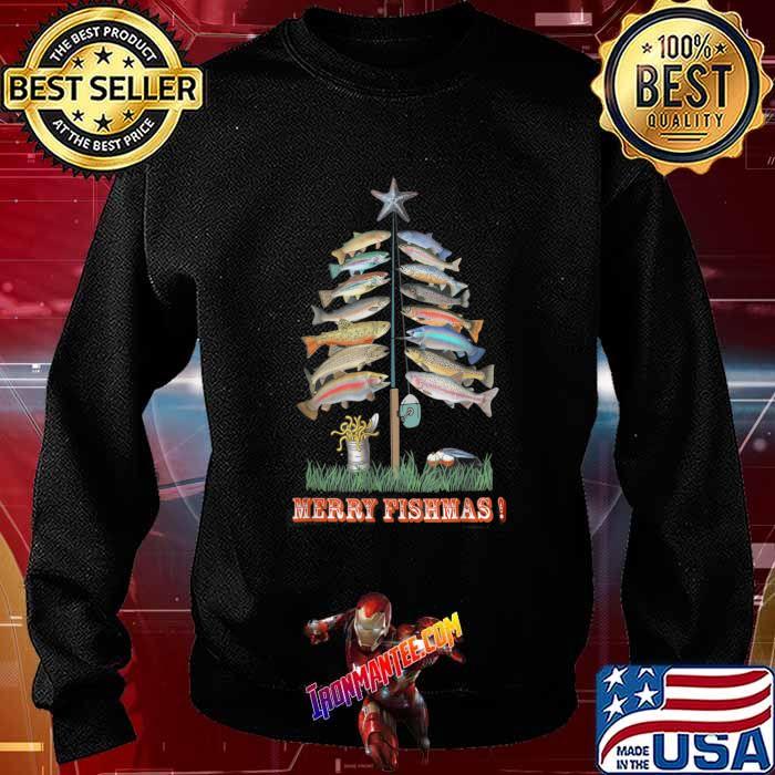 Merry Fishmas Christmas Tree Funny 