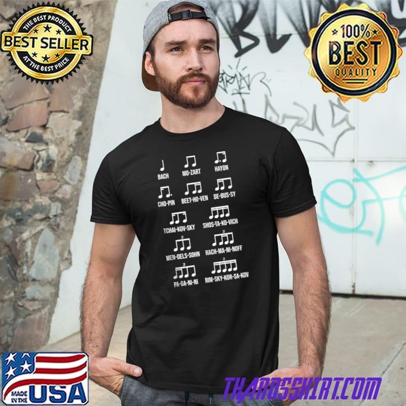Composer Rhythm Music Gift Bach Mozart 