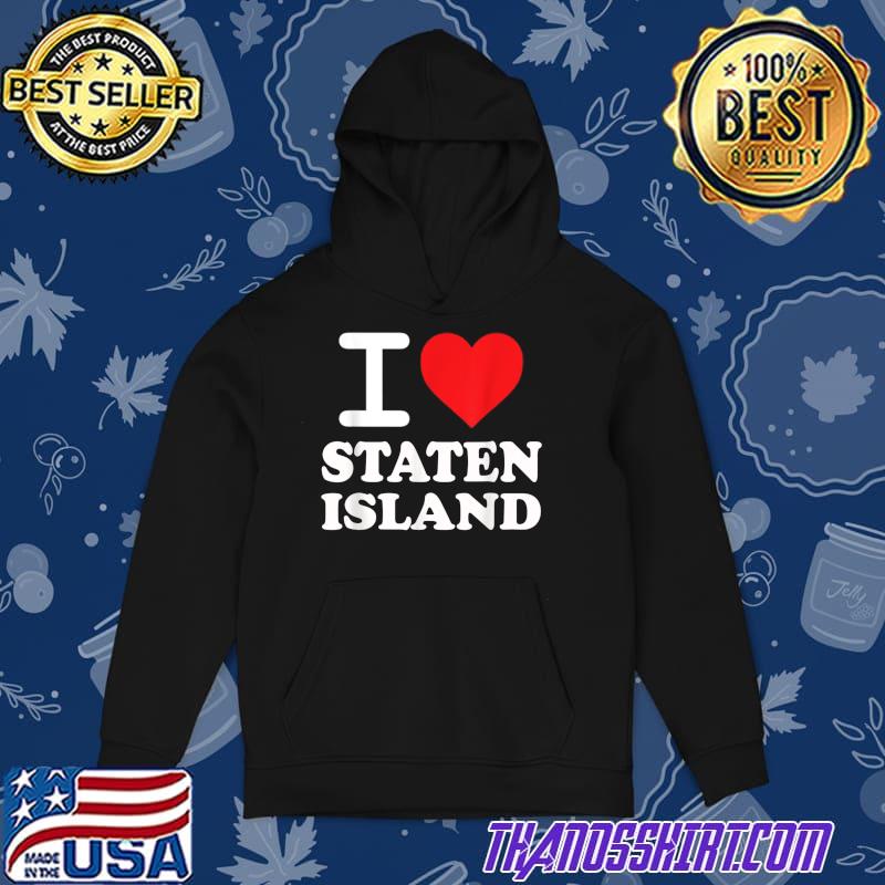 I Love Staten Island Red Heart Meme Funny TShirt Hermesshirt Premium