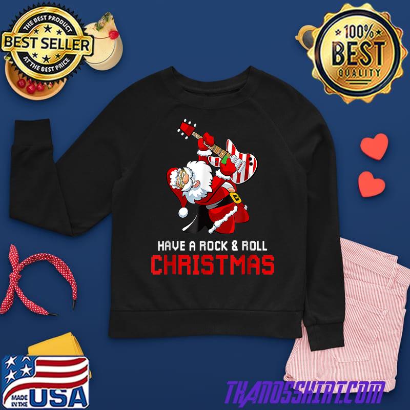 Santa Claus Guitar Player Have A Rock 