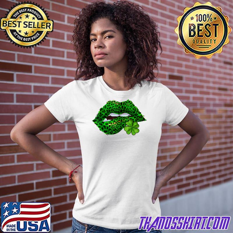 Green Lips Sexy Irish Leopard Shamrock 