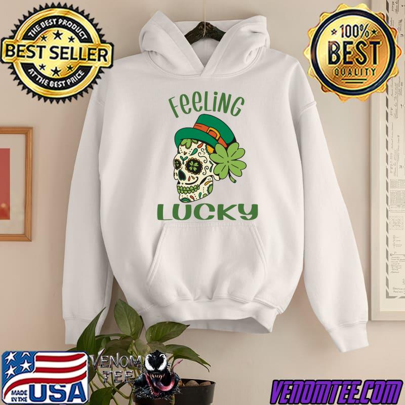 Irish Sugar Skull Feeling Lucky T-shirt 