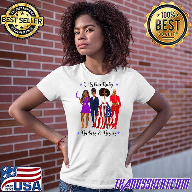 Womens Black Besties Friends Girls Trip 