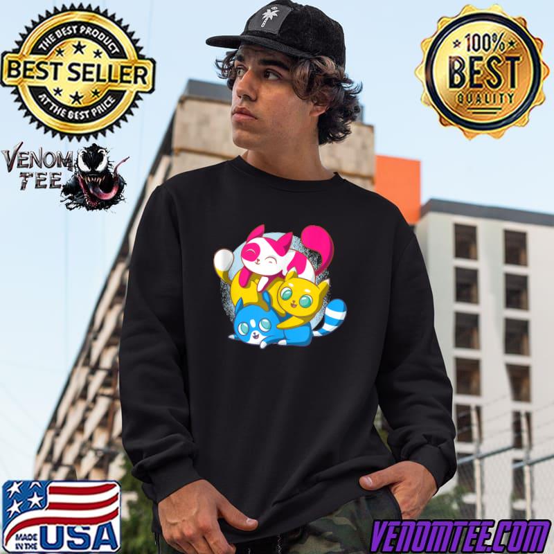 Anime Pansexual Pride Cats T-shirt 