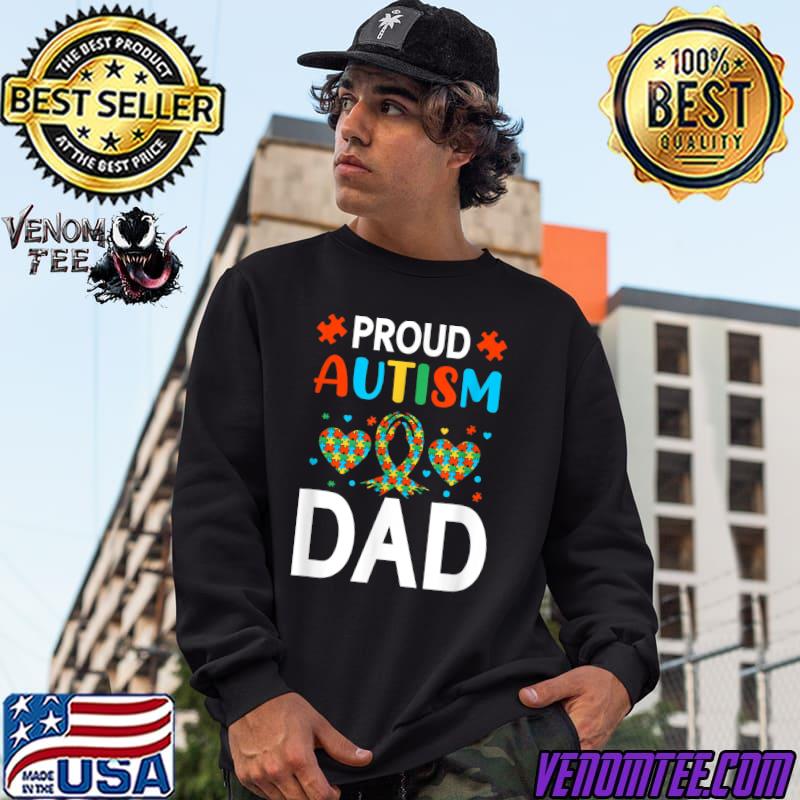 Mens Proud Autism Dad Autism Awareness 