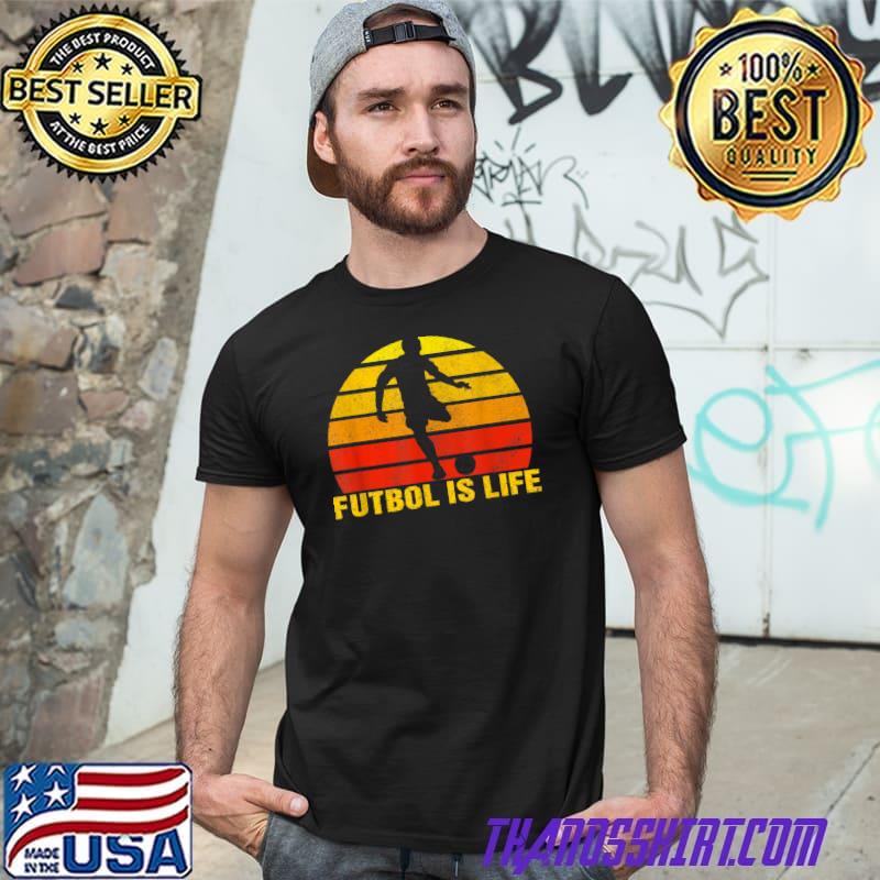 Futbol Is Life Vintage Soccer Player 