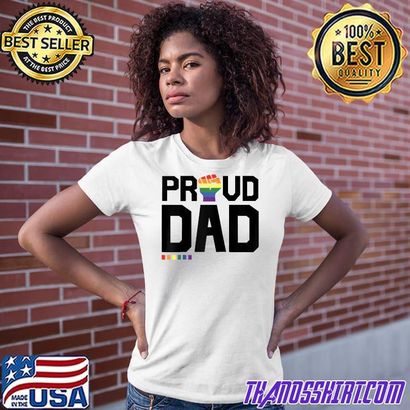 Proud Dad Lesbian Gay LGBT Ally Rainbow 