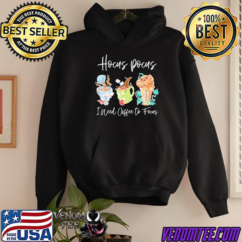 Hocus pocus I need coffee to focus halloween teachers classic shirt