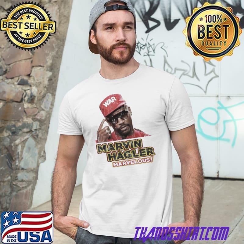 Distressed design marvin hagler marvelous sport shirt