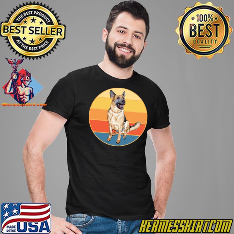 German Shepherd Dog Breed Vintage Sunset T-Shirt