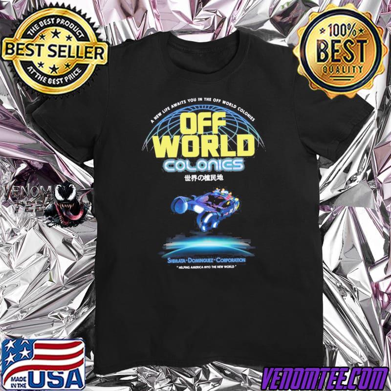 Retro blade runner off world spinner shirt