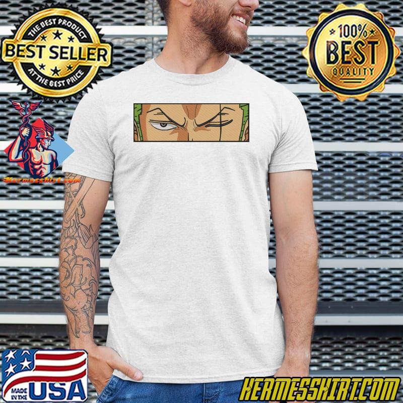 Roronoa zoro's stare one piece anime character art shirt
