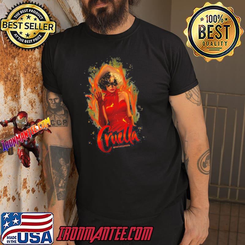 Cruella in flames emma stone movie classic shirt