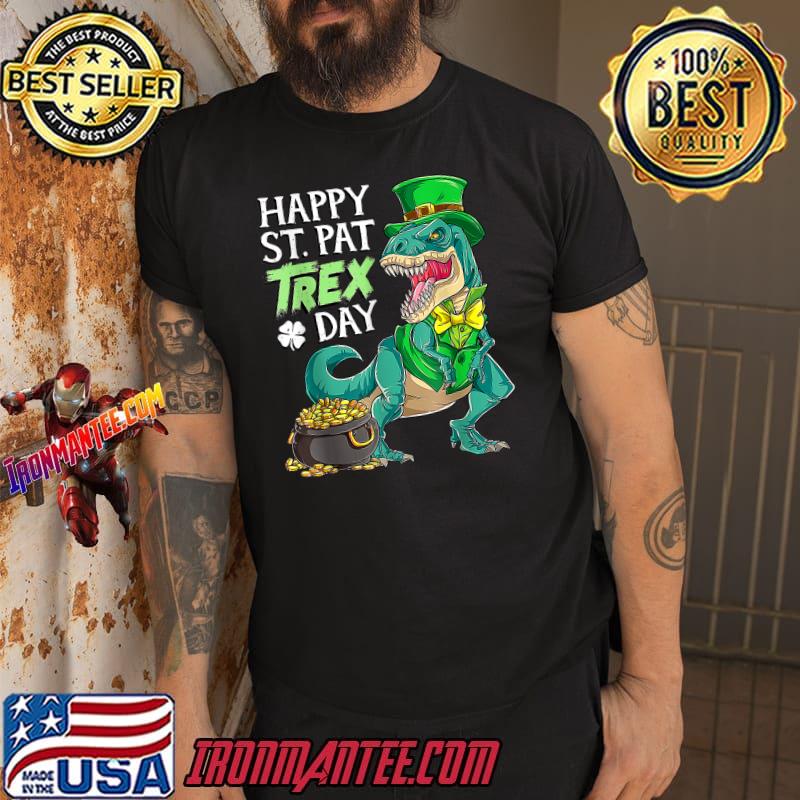 St Patricks Day Dinosaur Happy St Pat Trex T-Shirt