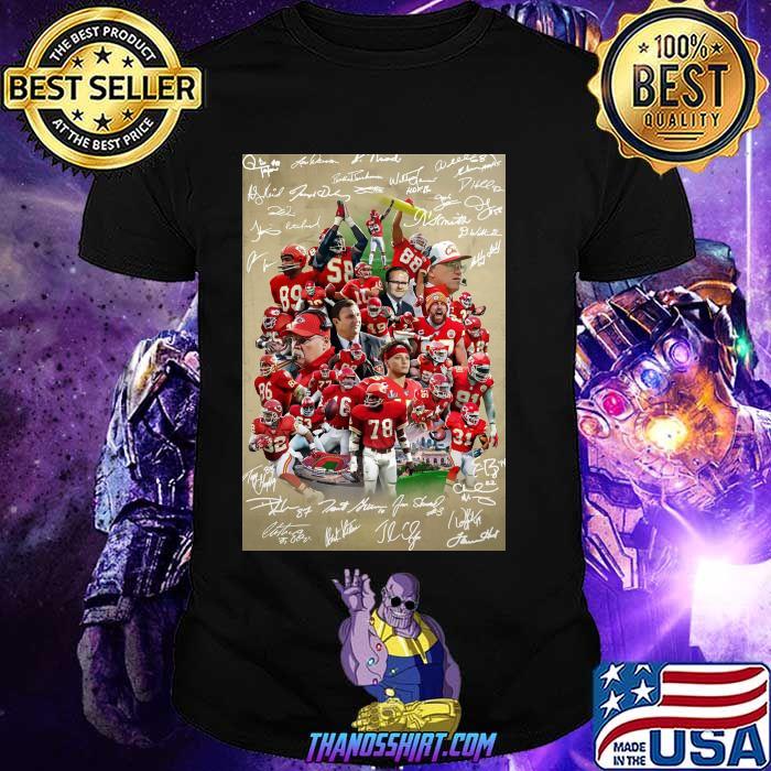 Kansas city Chiefs poster signatures football shirt