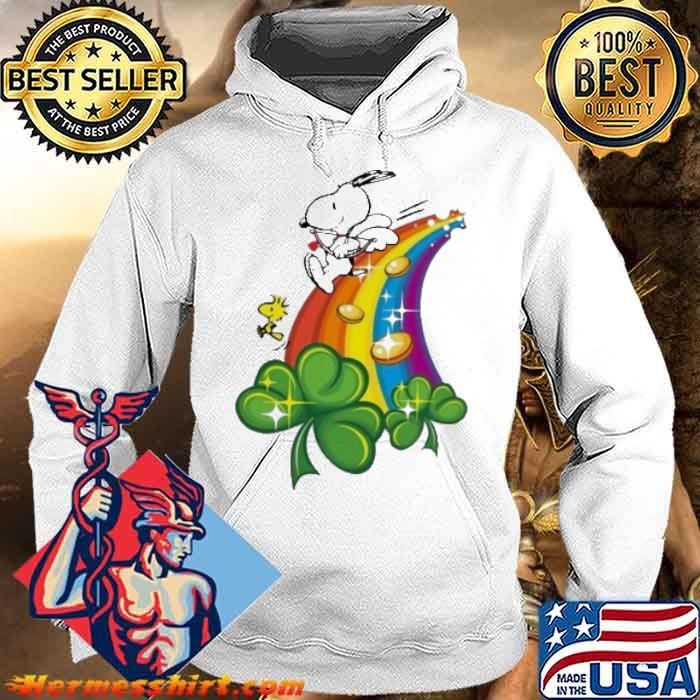 Snoopy and woodstocks rainbow St.Patrick's day shirt