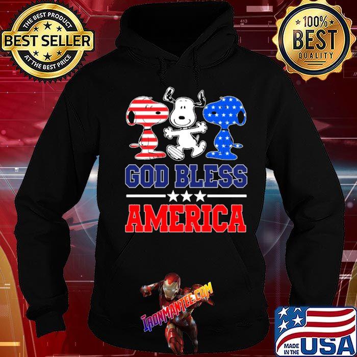 Best god bless America Snoopy America flag shirt