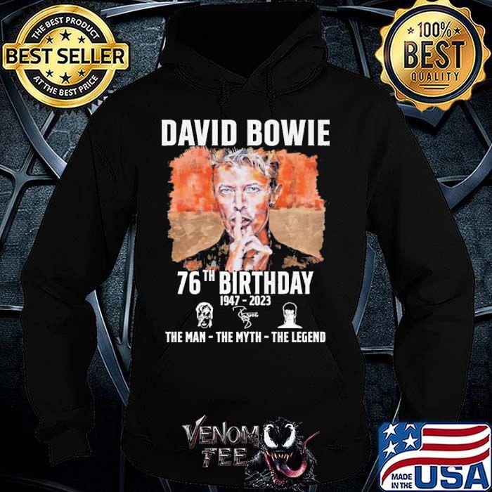 David Bowie 76th birthday 1947-2023 the man the myth the legend signature shirt