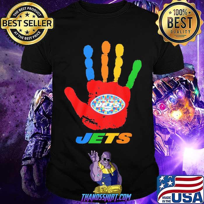 New York Jets Hand color autism shirt