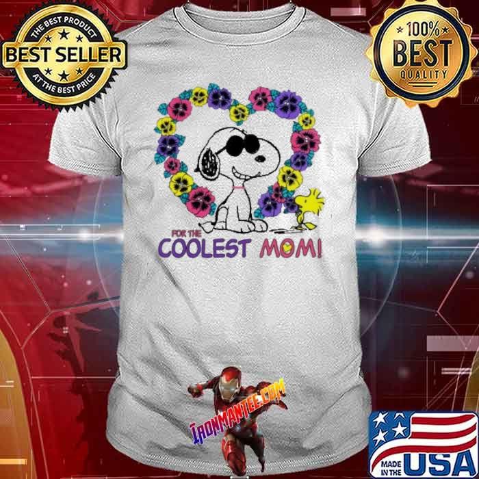 Snoopy and woodstocks for the coolest mom flowers love shirt