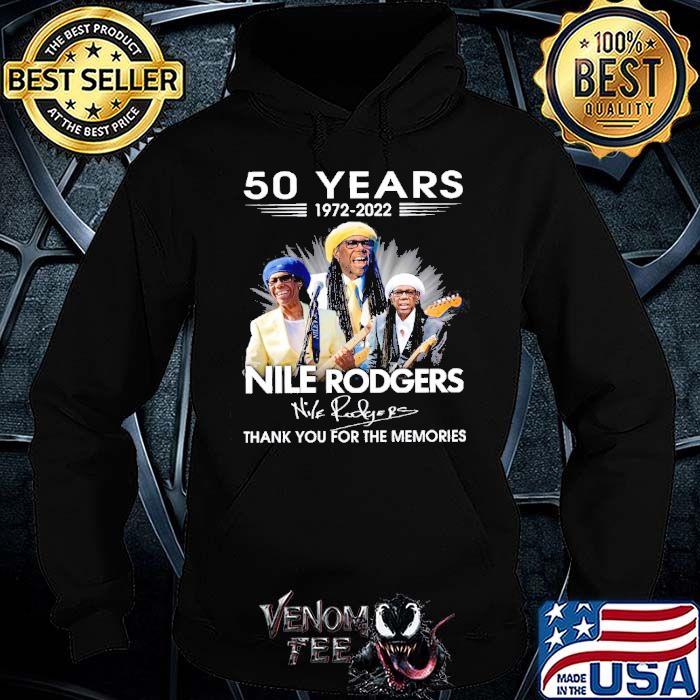 Chic Band 50 Years 1972-2022 Nile Rodgers Signed Thank You For The Memories signature Shirt
