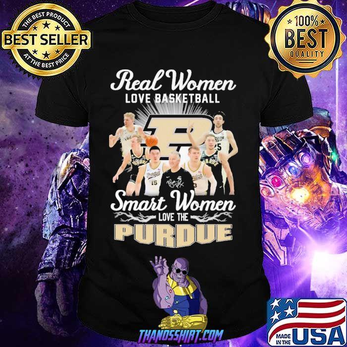 Real women love basketball smart women love the purdue signature shirt