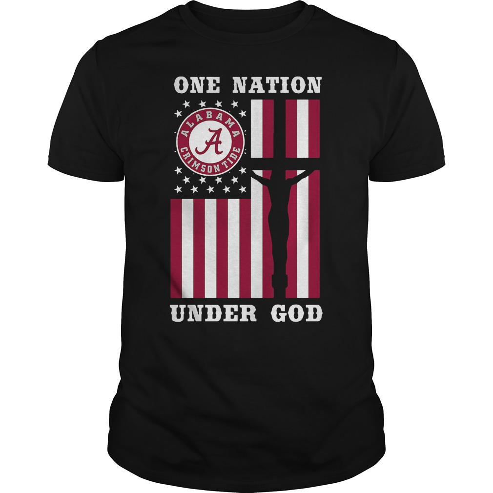 Alabama Crimson Tide – One Nation Under God T-Shirt 7 Alabama Crimson Tide – One Nation Under God T-Shirt Guys Tee
