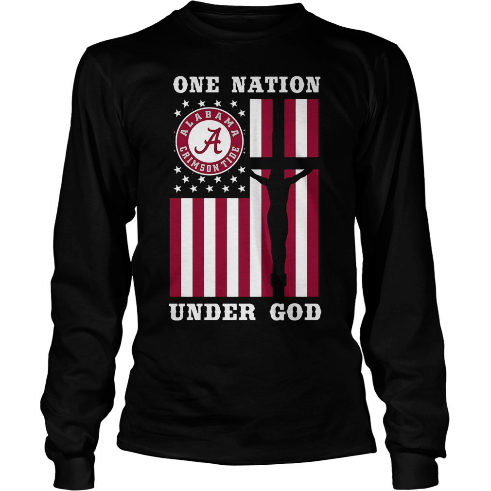 Alabama Crimson Tide – One Nation Under God T-Shirt 2 Alabama Crimson Tide – One Nation Under God T-Shirt Unisex Longsleeve Tee