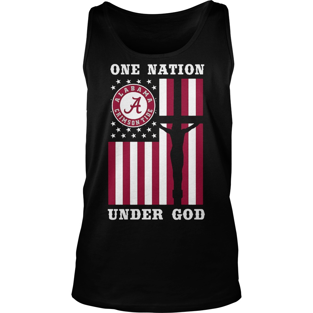 Alabama Crimson Tide – One Nation Under God T-Shirt 4 Alabama Crimson Tide – One Nation Under God T-Shirt Unisex Tank Top