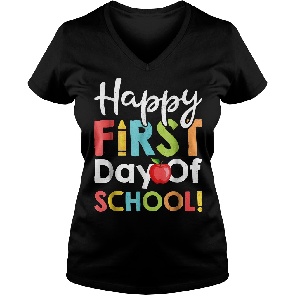 Best Price Happy First Day of School Shirt Best Price Happy First Day of School Shirt Ladies V Neck - Best Price Happy First Day of School Shirt