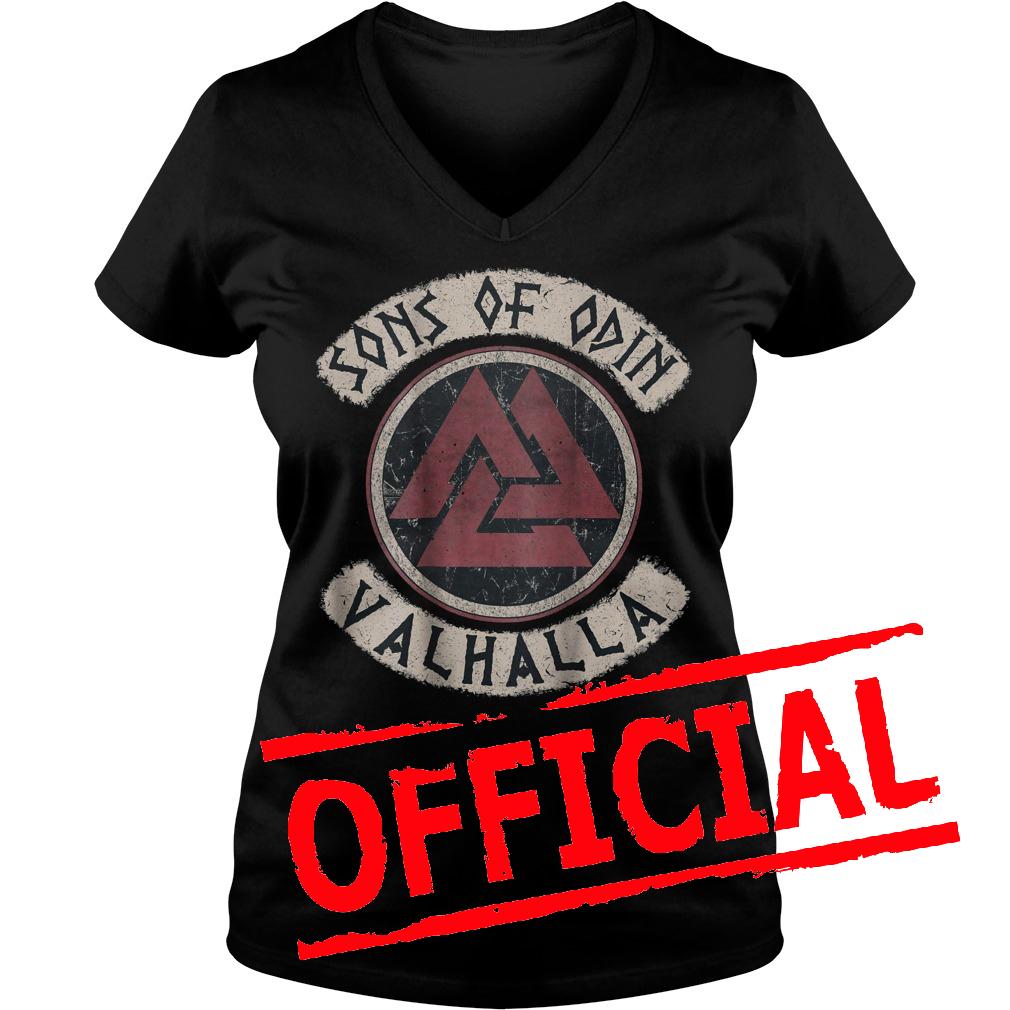Official Viking Sons Of Odin Valhalla shirt 3 Official Viking Sons Of Odin Valhalla shirt Ladies V-Neck