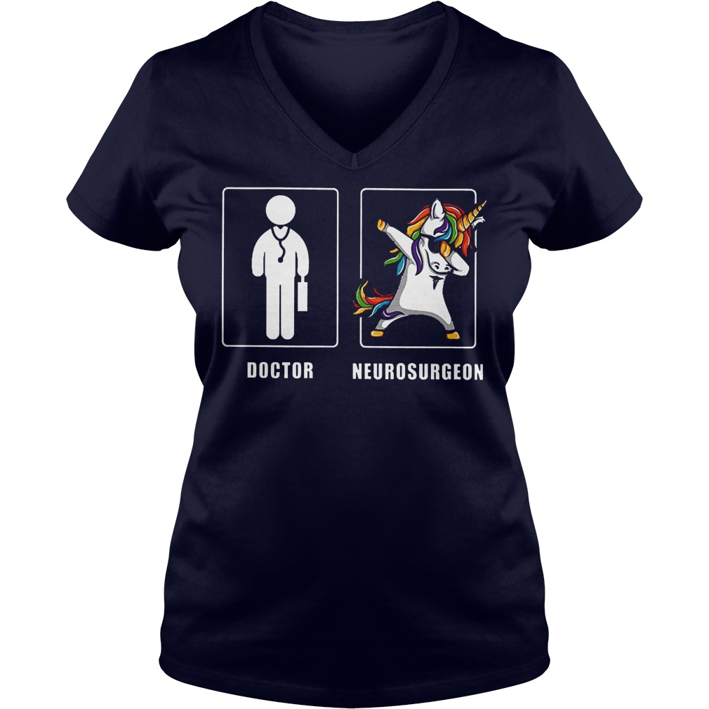 Summer Fashion Doctor Neurosurgeon Unicorn Dabbing Shirt 5 Summer Fashion Doctor Neurosurgeon Unicorn Dabbing Shirt Ladies V-Neck