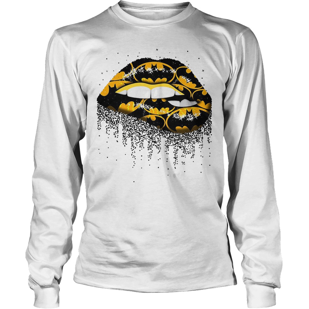 Batman Lips Bite Shirt 4 Batman Lips Bite Shirt Longsleeve Tee Unisex