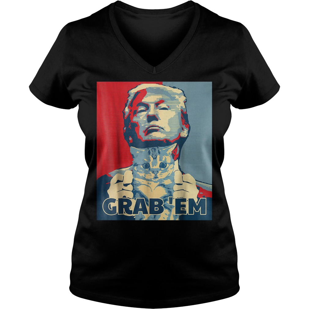 Cats Pussycat Grab 'Em Trump Shirt 3 Cats Pussycat Grab 'Em Trump Shirt Ladies V-Neck